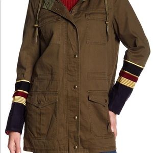 Blank NYC military style jacket with cuff sleeves